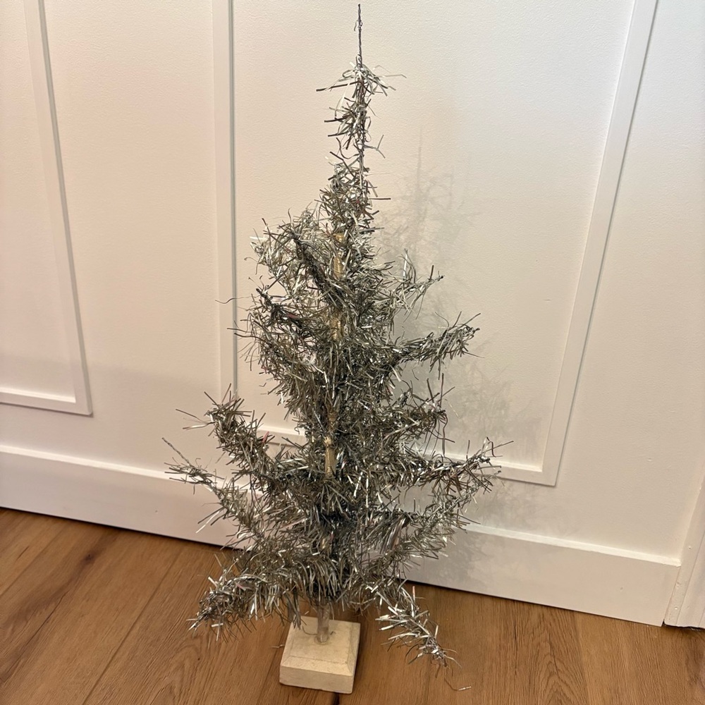 Vintage Metal Christmas Tree Tabletop 29.5 Inches